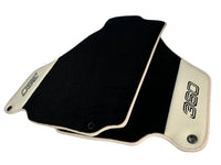 Tapis de sol noirs pour Ferrari 360 Modena 1999-2005 avec cuir beige - AutoWin