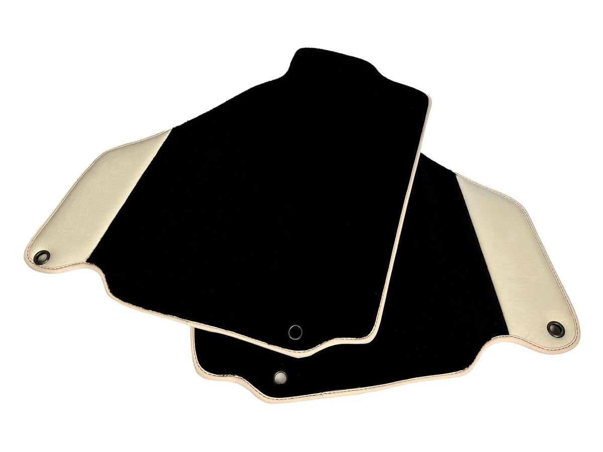 Black Floor Mats For Ferrari 360 Modena 1999-2005 With Beige Leather - AutoWin