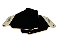 Tapis de sol noirs pour Ferrari 360 Modena 1999-2005 avec cuir beige - AutoWin