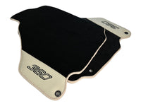 Tapis de sol noirs pour Ferrari 360 Modena 1999-2005 avec cuir beige - AutoWin