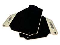 Tapis de sol noirs pour Ferrari 360 Modena 1999-2005 avec cuir beige - AutoWin