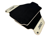 Tapis de sol noirs pour Ferrari 360 Modena 1999-2005 avec cuir beige - AutoWin
