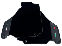 Black Floor Mats For Ferrari 360 Modena 1999-2005 With Carbon Fiber Leather - AutoWin