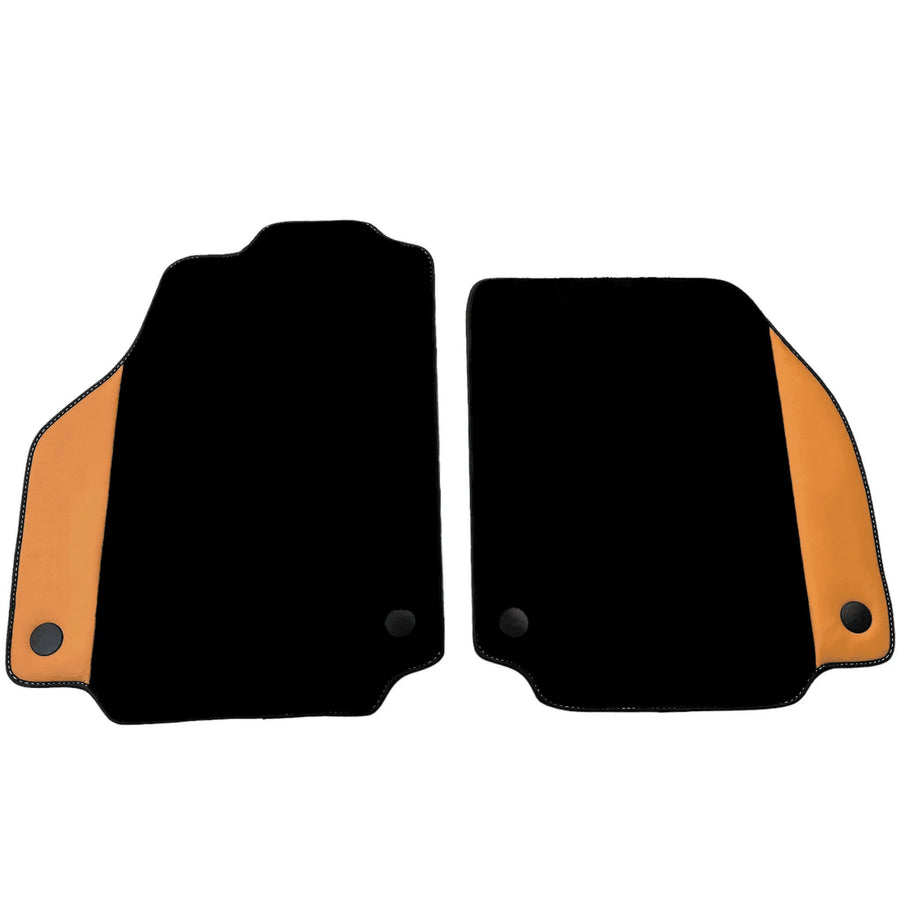 Black Floor Mats for Ferrari 458 GT2 (2012-2015) with Beige Nappa Leather