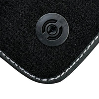 Black Floor Mats for Ferrari 458 GT2 (2012-2015) with Crema Nappa Leather | Italian Edition