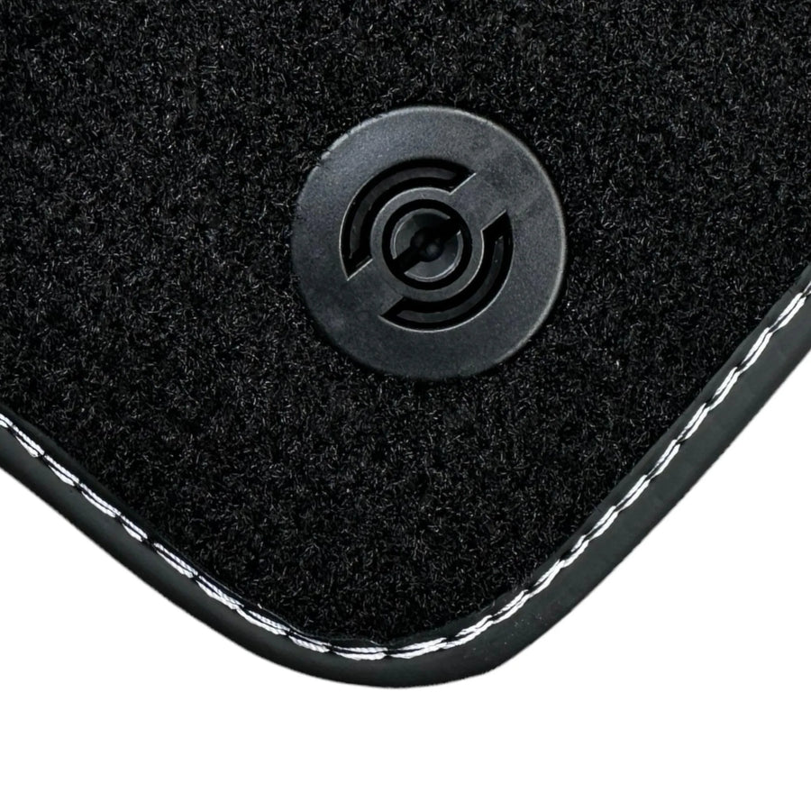 Black Floor Mats for Ferrari 458 GT2 (2012-2015) with Crema Nappa Leather | Italian Edition