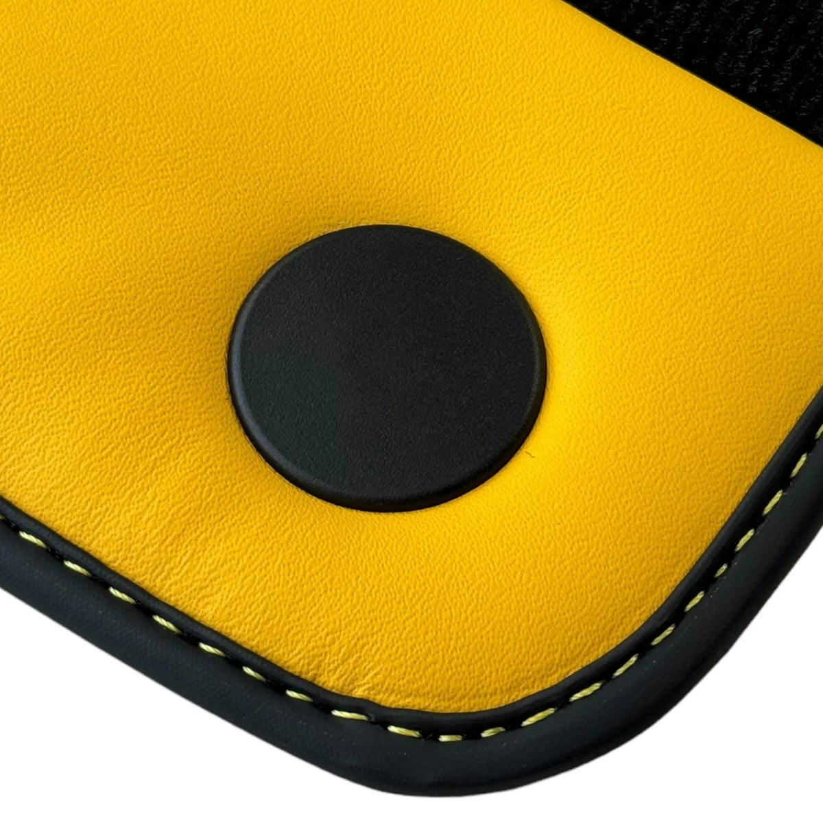 Black Floor Mats for Ferrari 458 GT2 (2012-2015) with Yellow Leather