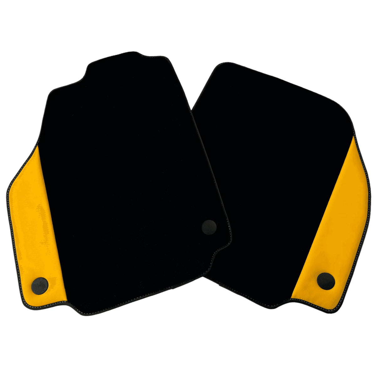 Black Floor Mats for Ferrari 458 Italia (2009-2015) with Yellow Leather