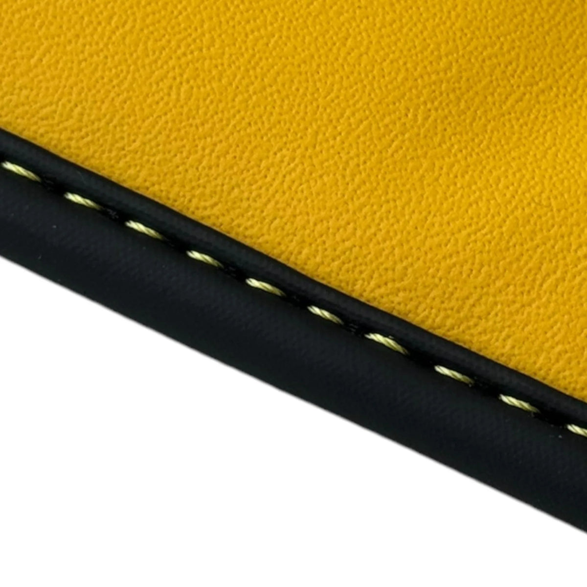 Black Floor Mats for Ferrari 458 Spider (2012-2015) with Yellow Leather