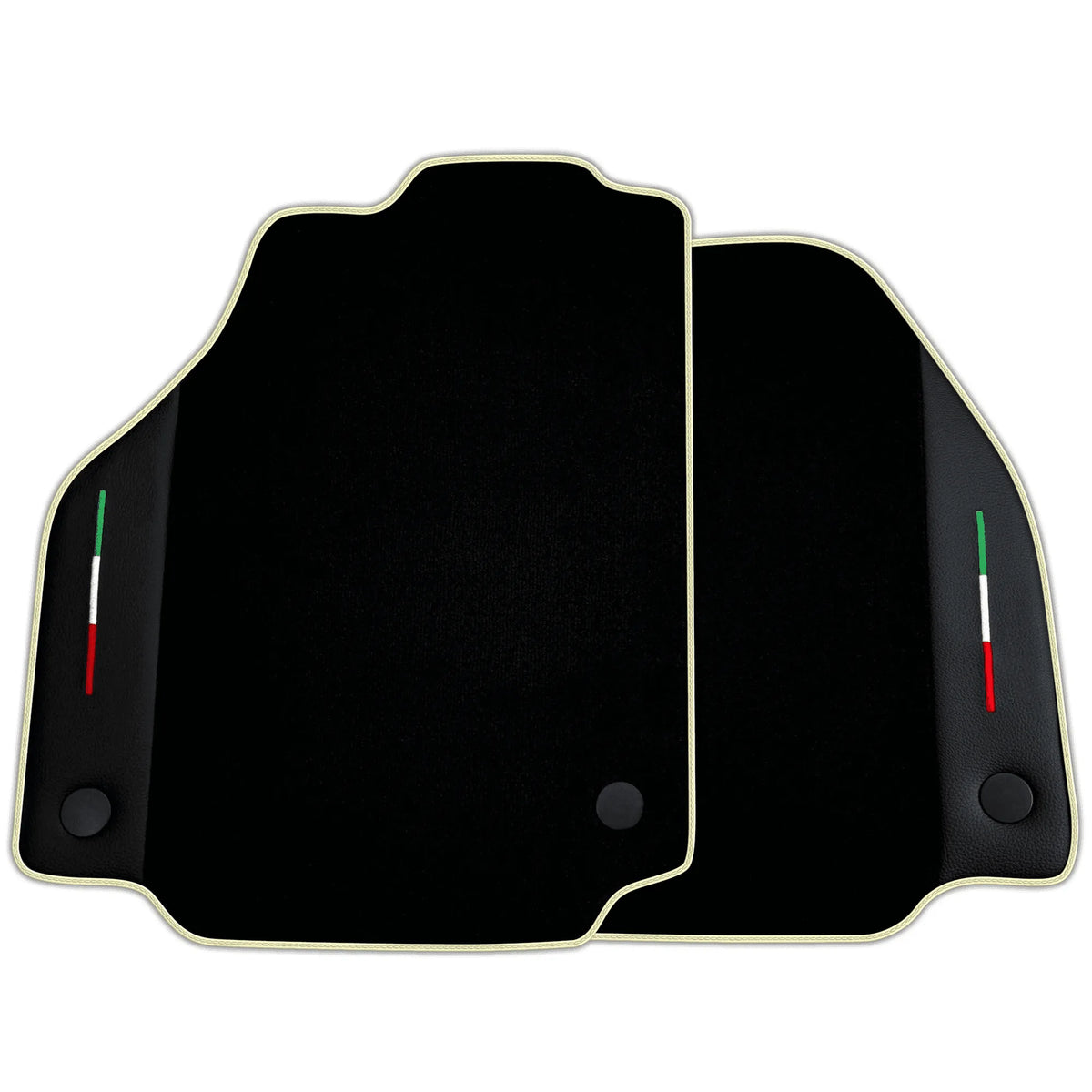 Black Floor Mats for Ferrari 488 GTB (2016-2022) with Leather | Various Trim Colors
