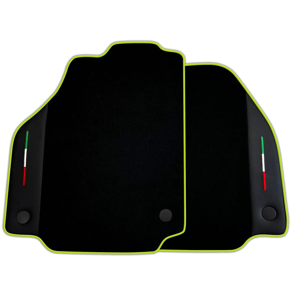 Black Floor Mats for Ferrari 488 GTB (2016-2022) with Leather | Various Trim Colors