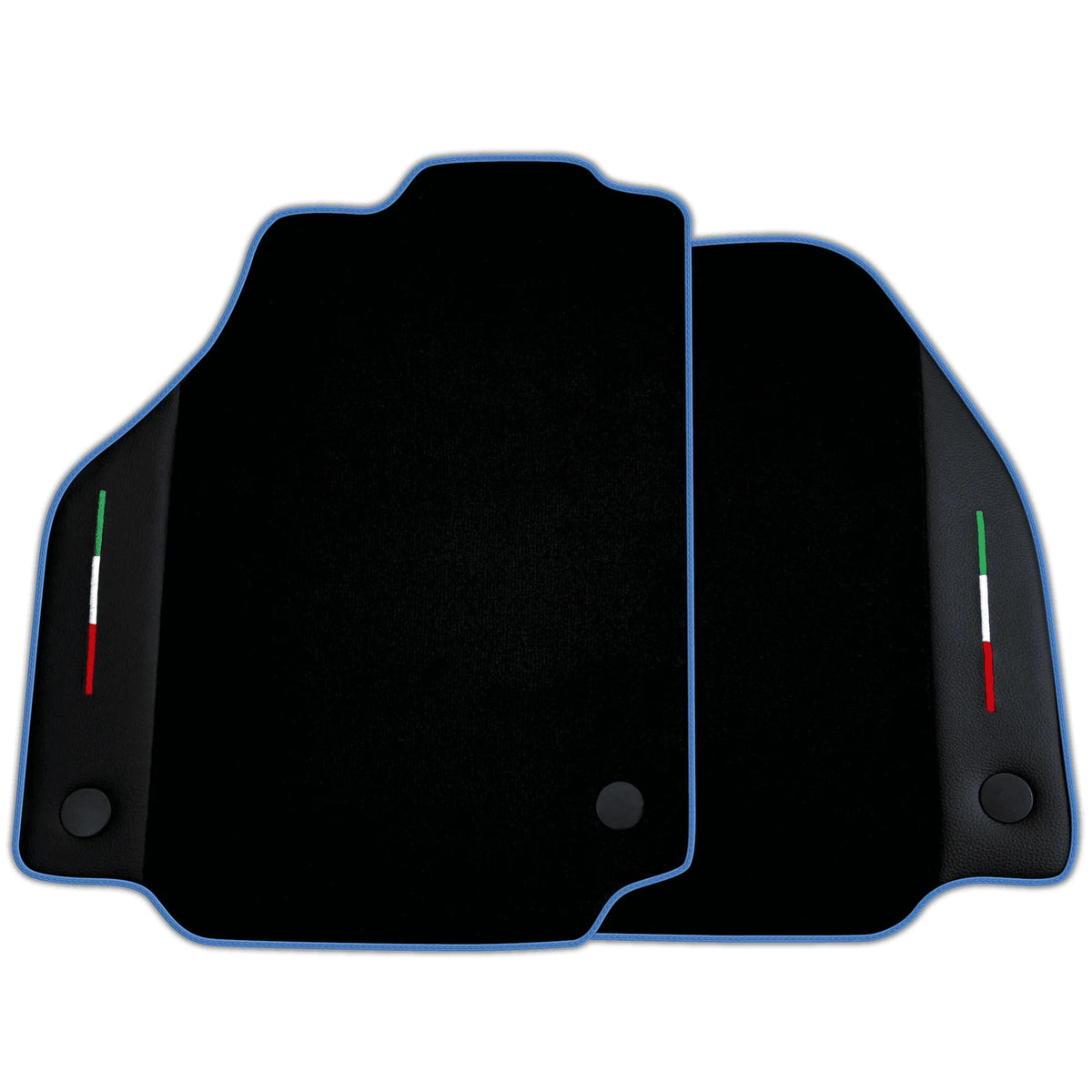 Black Floor Mats for Ferrari 488 GTB (2016-2022) with Leather | Various Trim Colors