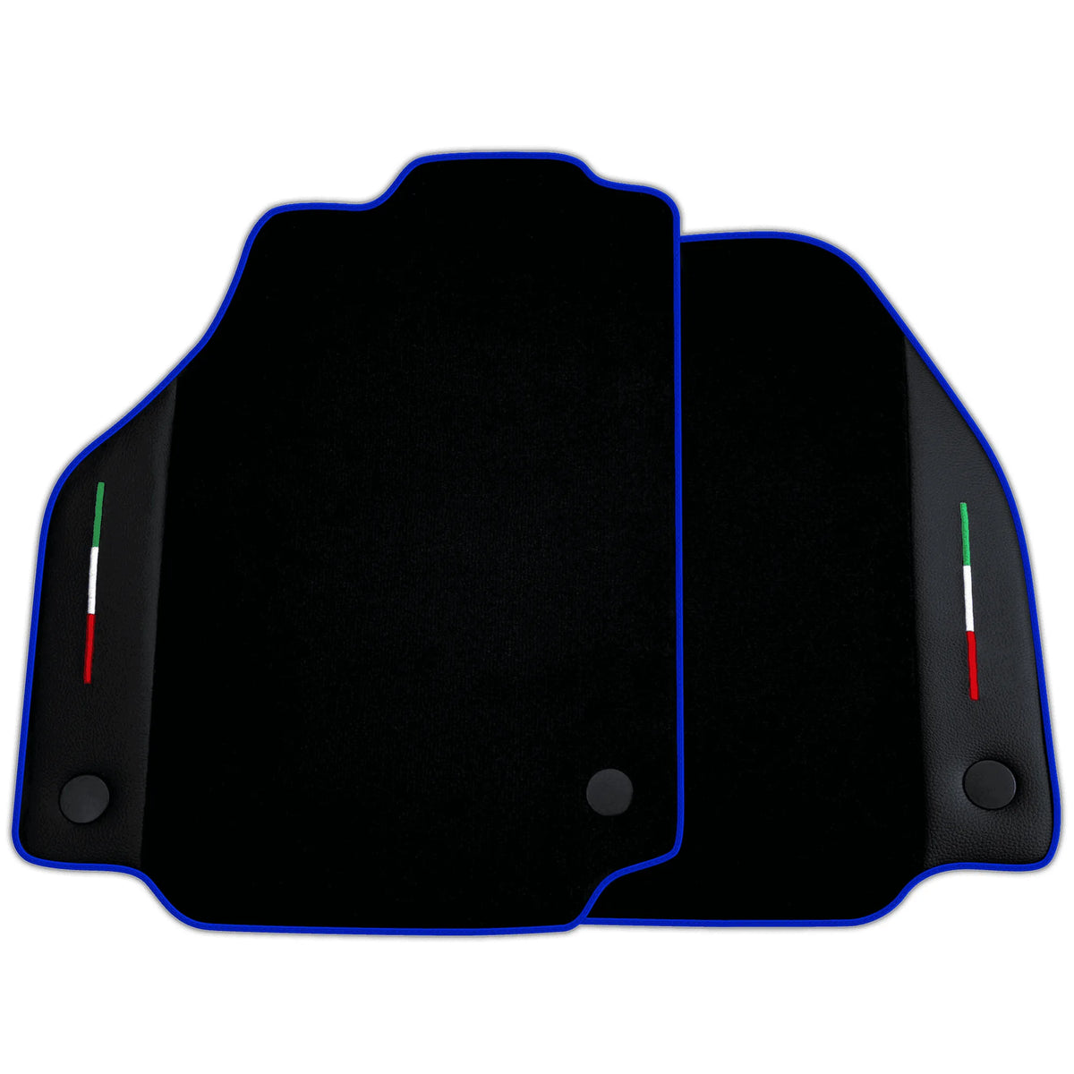 Black Floor Mats for Ferrari 488 GTB (2016-2022) with Leather | Various Trim Colors