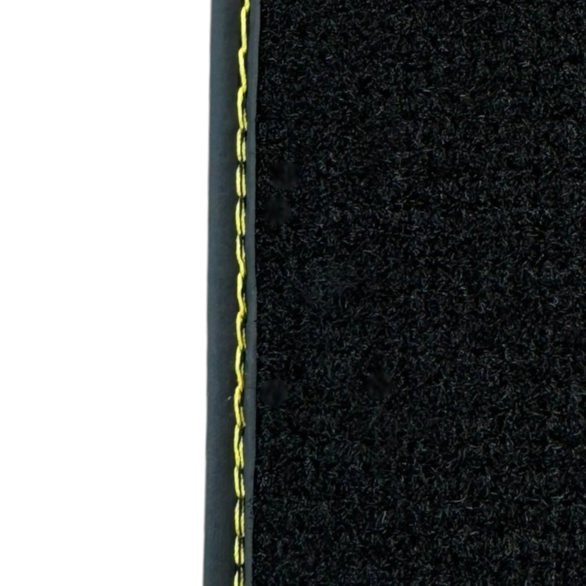 Black Floor Mats for Ferrari 488 GTB (2016-2022) with Yellow Leather | Italian Edition