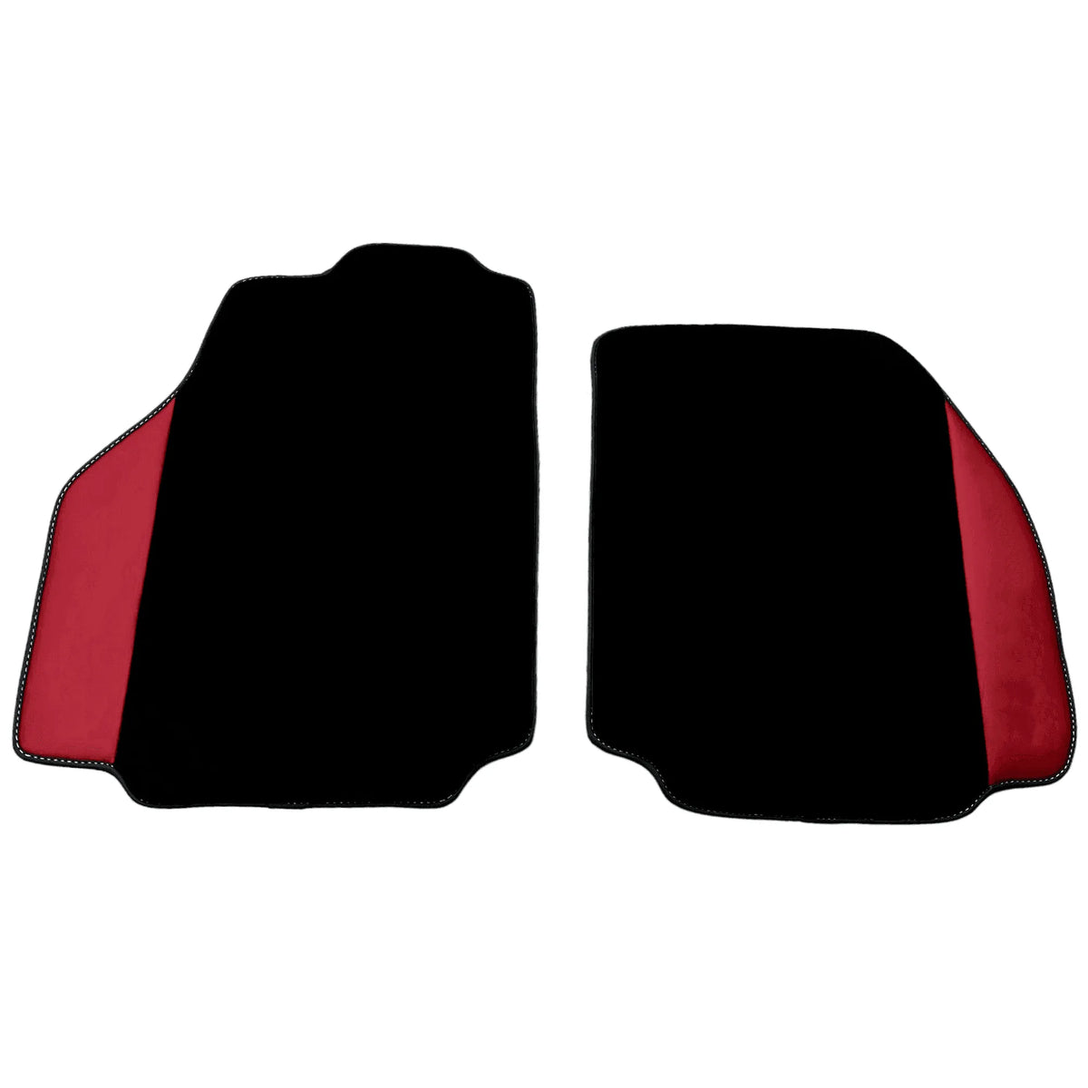 Black Floor Mats for Ferrari 488 Pista Spider (2019-2021) with Bordeaux Nappa Leather
