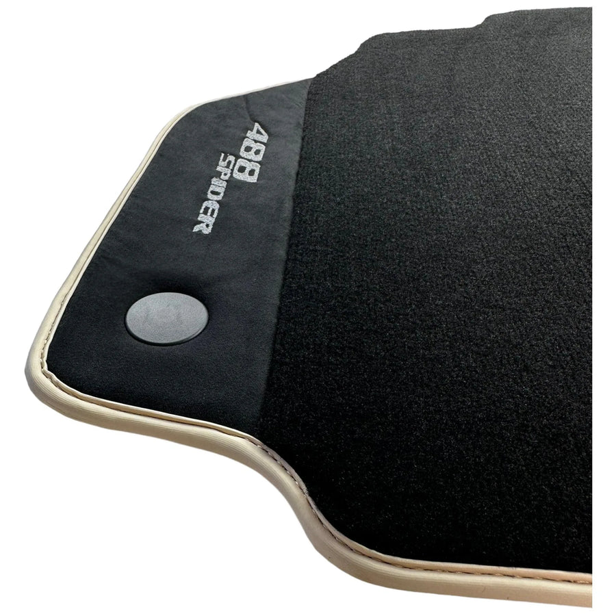 Tapis de sol noirs pour Ferrari 488 Spider 2015-2022 - AutoWin