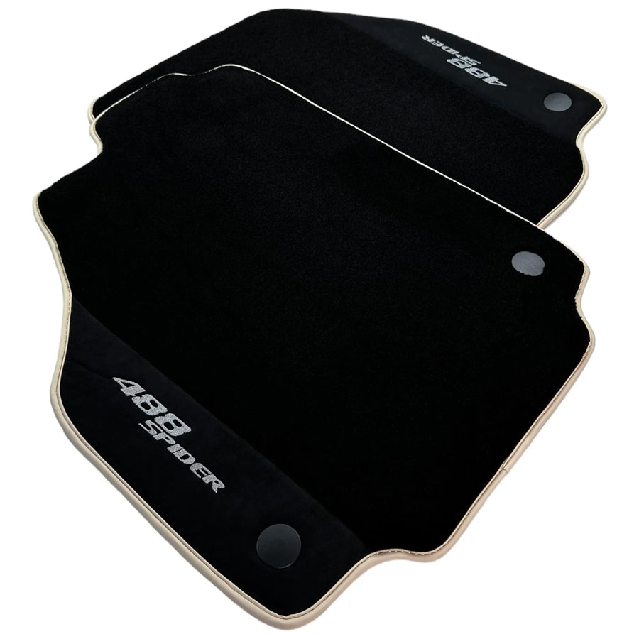 Tapis de sol noirs pour Ferrari 488 Spider 2015-2022 - AutoWin
