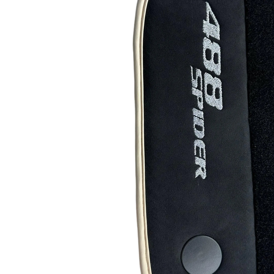 Tapis de sol noirs pour Ferrari 488 Spider 2015-2022 - AutoWin