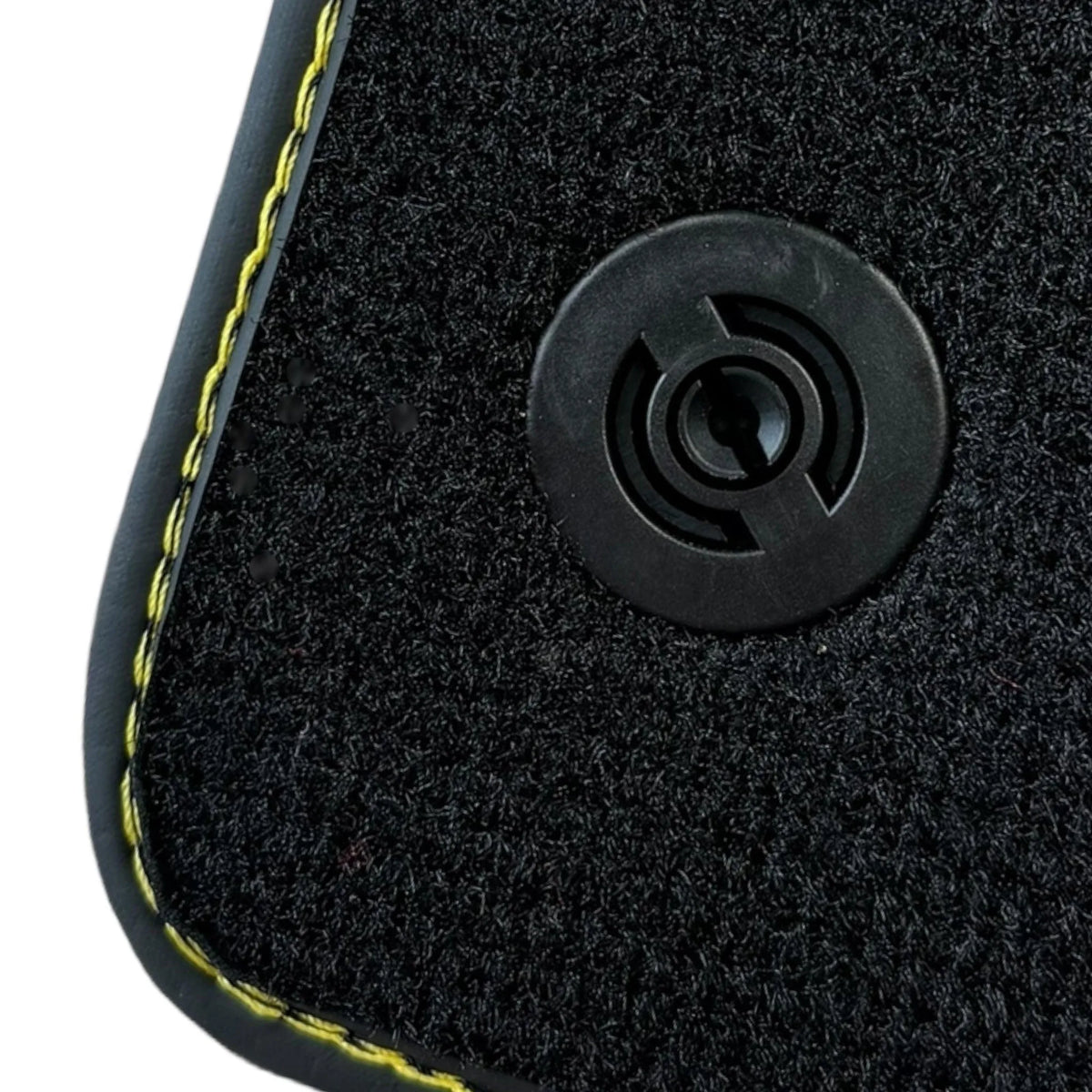 Black Floor Mats for Ferrari 488 Spider (2016-2022) with Yellow Leather | Italian Edition