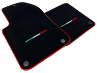 Tapis de sol noirs pour Ferrari 599 Coupe 2006-2012 avec bord rouge - AutoWin