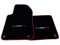 Tapis de sol noirs pour Ferrari 599 Coupe 2006-2012 avec bord rouge - AutoWin