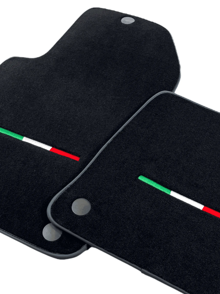 Black Floor Mats For Ferrari 612 Scaglietti 2005-2011 Italian Edition - AutoWin