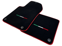 Black Floor Mats For Ferrari 612 Scaglietti 2005-2011 With Red Trim - AutoWin