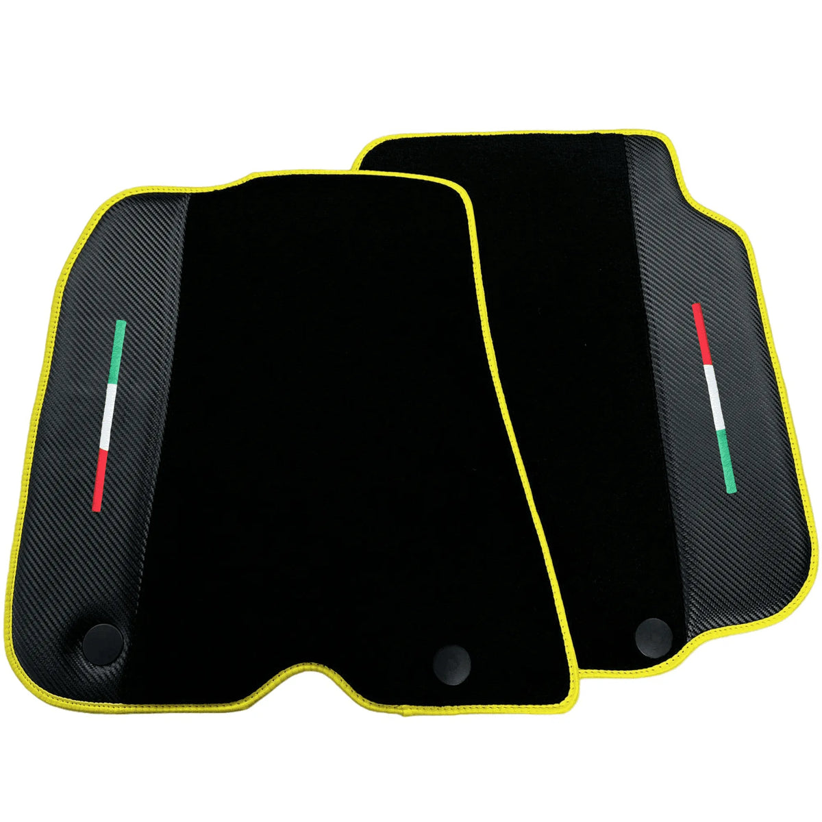 Black Floor Mats for Ferrari 812 GTS (2019-2023) with Carbon Leather