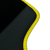 Black Floor Mats for Ferrari 812 GTS (2019-2023) with Leather - AutoWin