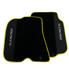 Black Floor Mats for Ferrari 812 GTS (2019-2023) with Leather - AutoWin