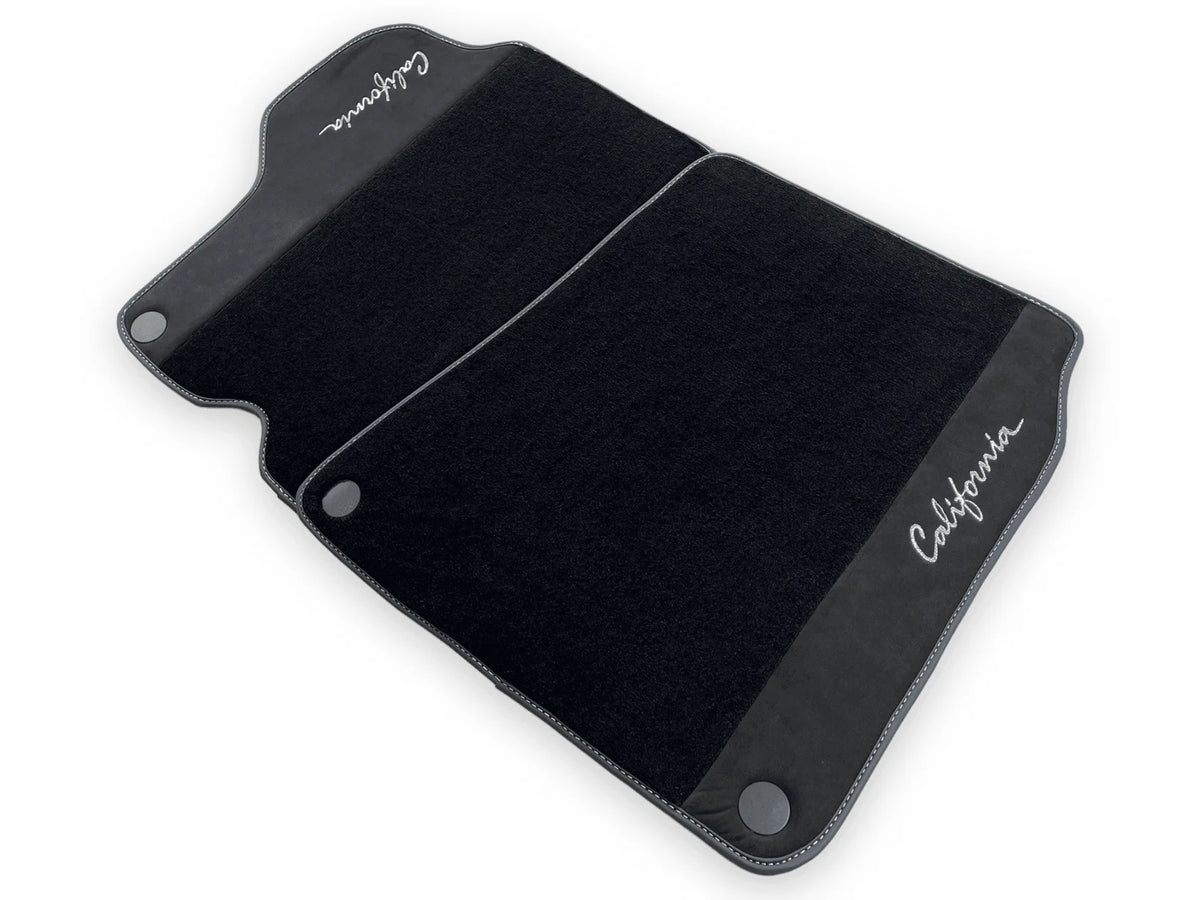 Black Floor Mats For Ferrari California 2008-2014 With Alcantara - AutoWin