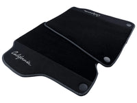 Black Floor Mats For Ferrari California 2008-2014 With Alcantara - AutoWin