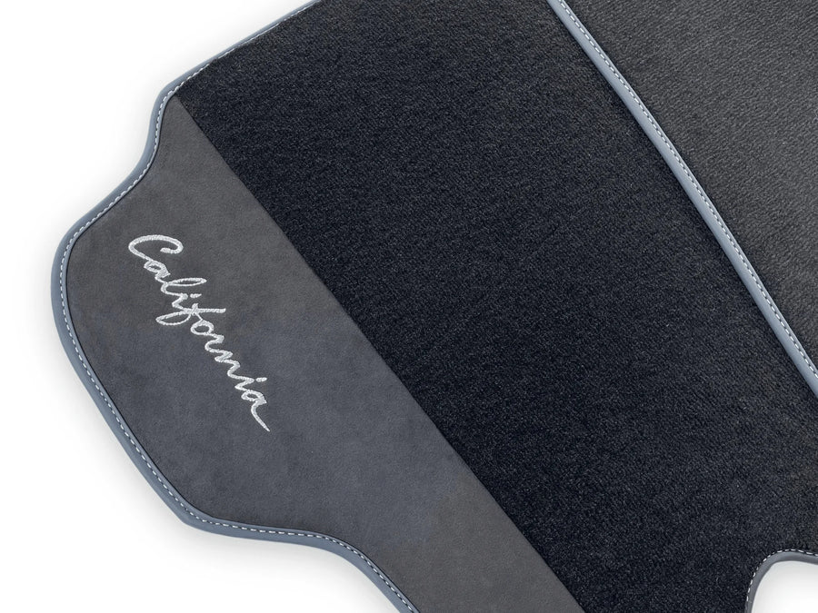 Black Floor Mats For Ferrari California 2008-2014 With Alcantara - AutoWin