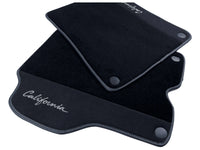 Black Floor Mats For Ferrari California 2008-2014 With Alcantara - AutoWin