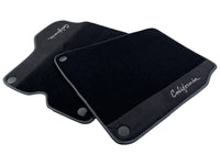 Black Floor Mats For Ferrari California 2008-2014 With Alcantara - AutoWin