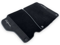Black Floor Mats For Ferrari California 2008-2014 With Alcantara - AutoWin