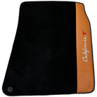 Black Floor Mats for Ferrari California T (2015-2018) with Cuoio Nappa Leather - AutoWin