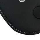 Black Floor Mats for Ferrari F12 Berlinetta (2012-2022) with Leather - AutoWin