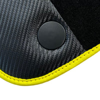 Black Floor Mats for Ferrari F12 TRS (2014) with Carbon Leather - AutoWin