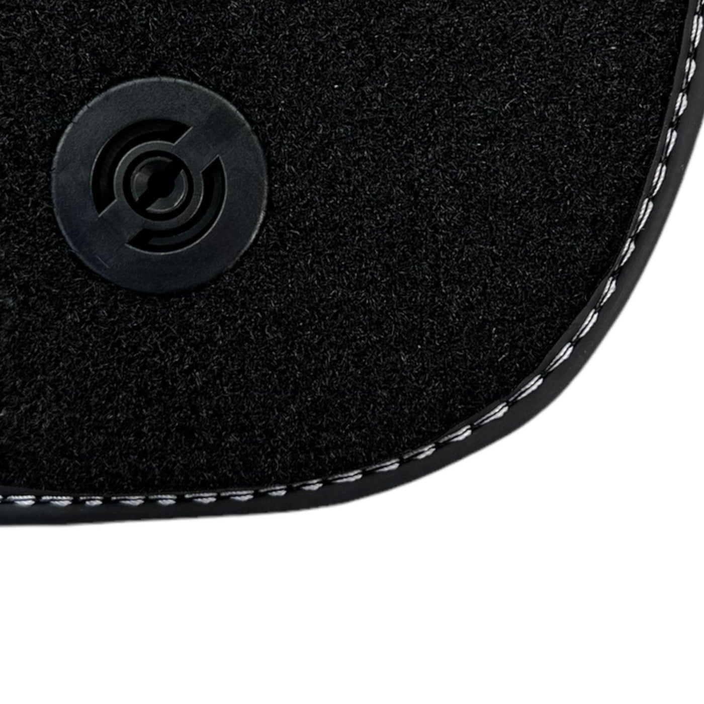 Black Floor Mats for Ferrari F12 TRS (2014) with Leather - AutoWin