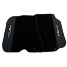 Black Floor Mats for Ferrari F12 TRS (2014) with Leather - AutoWin