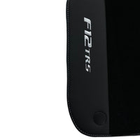 Black Floor Mats for Ferrari F12 TRS (2014) with Leather - AutoWin