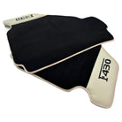 Black Floor Mats For Ferrari F430 2004-2009 With Beige Leather - AutoWin