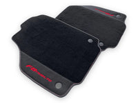 Black Floor Mats For Ferrari F8 Tributo 2019-2022 With Alcantara Leather - AutoWin