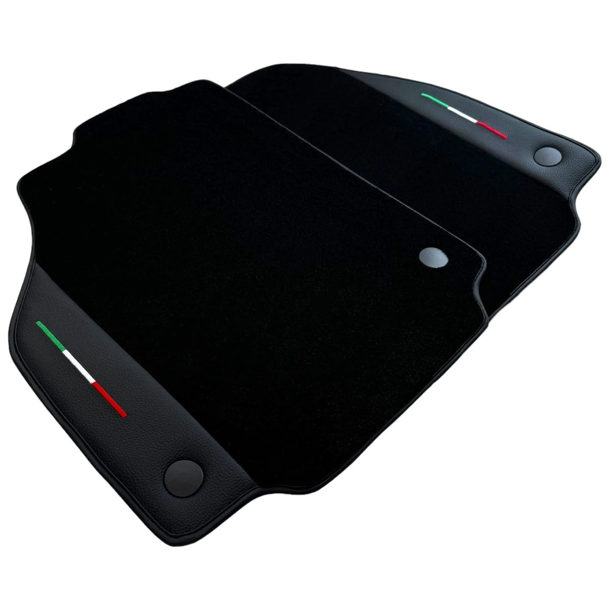 Black Floor Mats for Ferrari F8 Tributo (2019-2022) with Leather