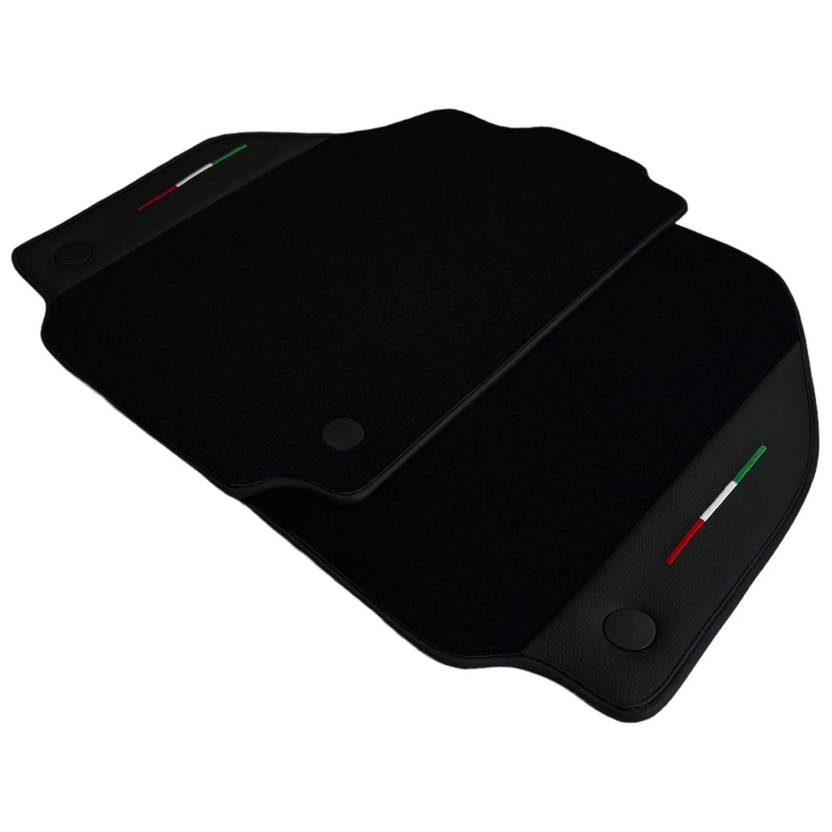 Black Floor Mats for Ferrari F8 Tributo (2019-2022) with Leather