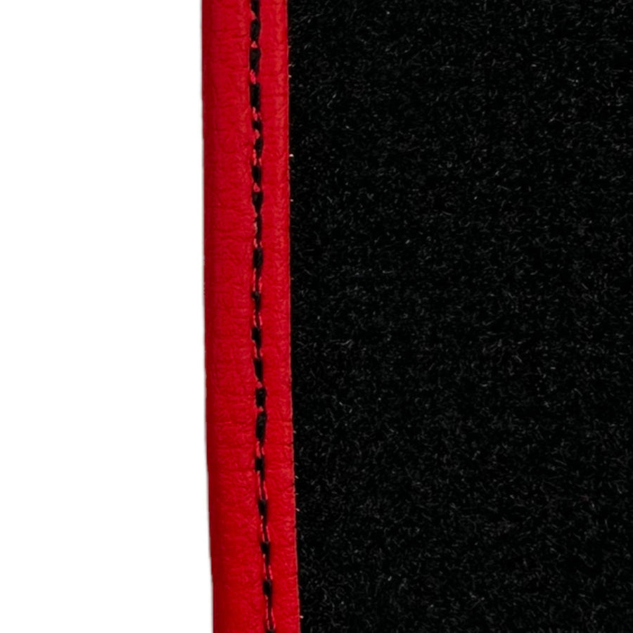Black Floor Mats For Ferrari GTC4 Lusso (2016-2023) Italian Edition with Red Trim - AutoWin