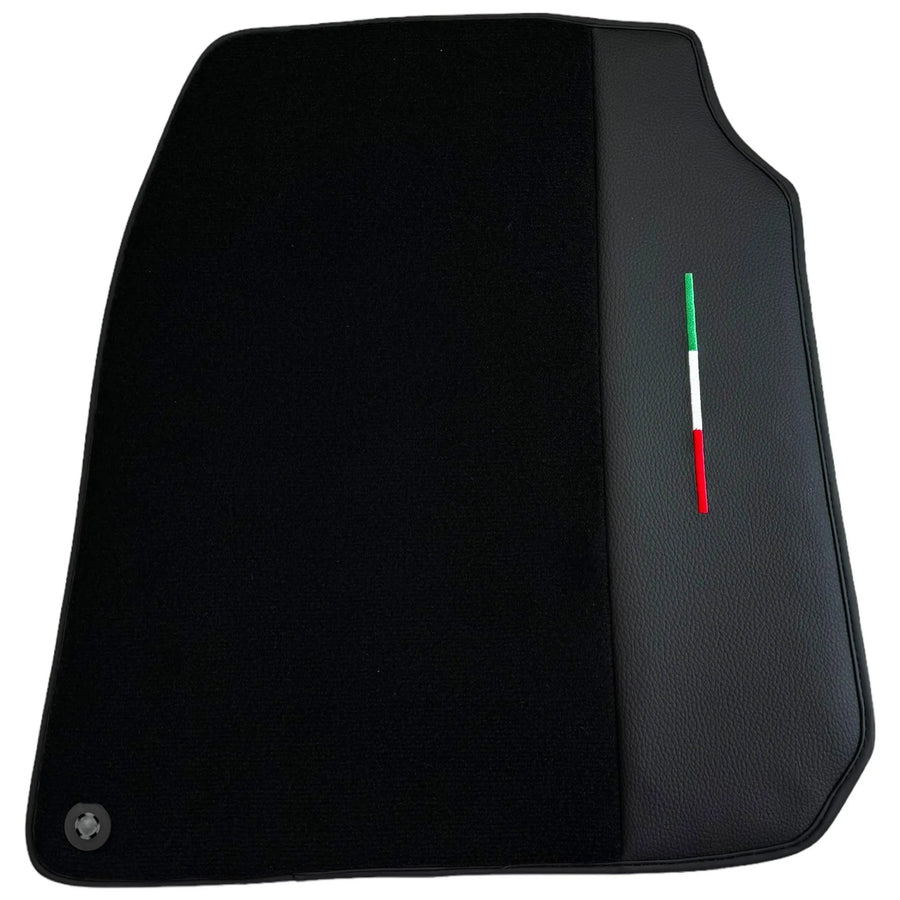 Tapis de sol noirs pour Ferrari GTC4 Lusso (2016-2023) avec cuir - AutoWin