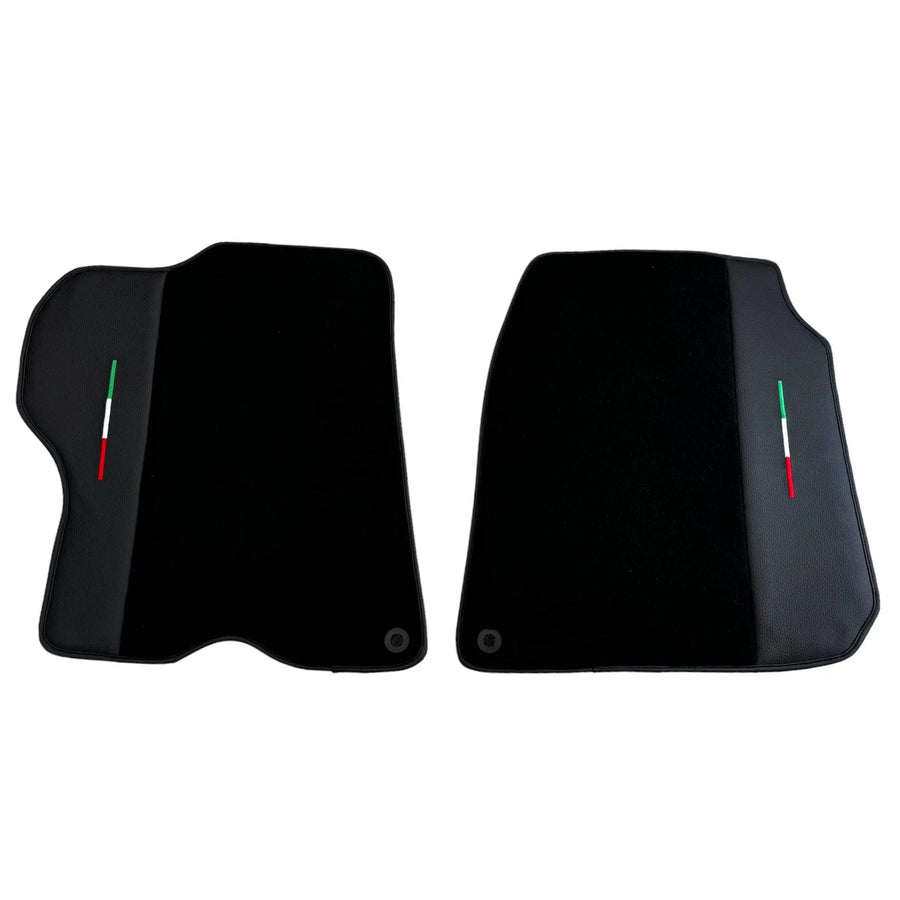 Tapis de sol noirs pour Ferrari GTC4 Lusso (2016-2023) avec cuir - AutoWin