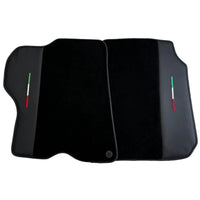 Tapis de sol noirs pour Ferrari GTC4 Lusso (2016-2023) avec cuir - AutoWin